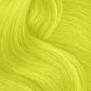 Punky Colour temporary hair color spray applied to vibrant yellow hair for a bold look