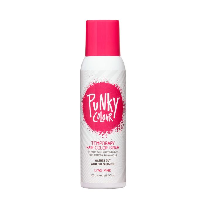 Punky Colour Temporary Hair Color Spray in Lynx Pink for easy vibrant hair styling