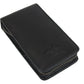 Seki Edge Men Grooming Kit in a sleek black leather case with zipper closure for easy storage