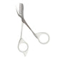 Seki Edge stainless steel eyebrow scissors with a curved blade for precise eyebrow grooming