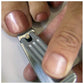 Close-up of Seki Edge toenail clipper being used for precise nail trimming