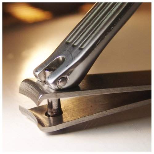 Close-up of Seki Edge toenail clipper featuring sharp stainless steel blades for precise nail trimming