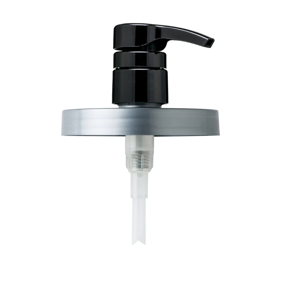 Johnny B Black Pump Dispenser for Hair Products with Clear Tube for Easy Dispensing