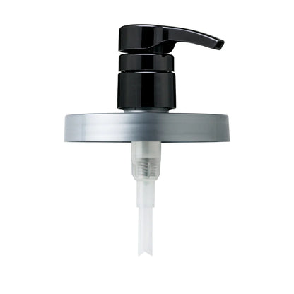 Johnny B Black Pump Dispenser for Hair Products with Clear Tube for Easy Dispensing