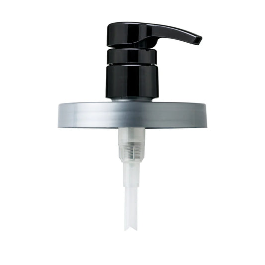 Johnny B Black Pump Dispenser for Hair Products with Clear Tube for Easy Dispensing