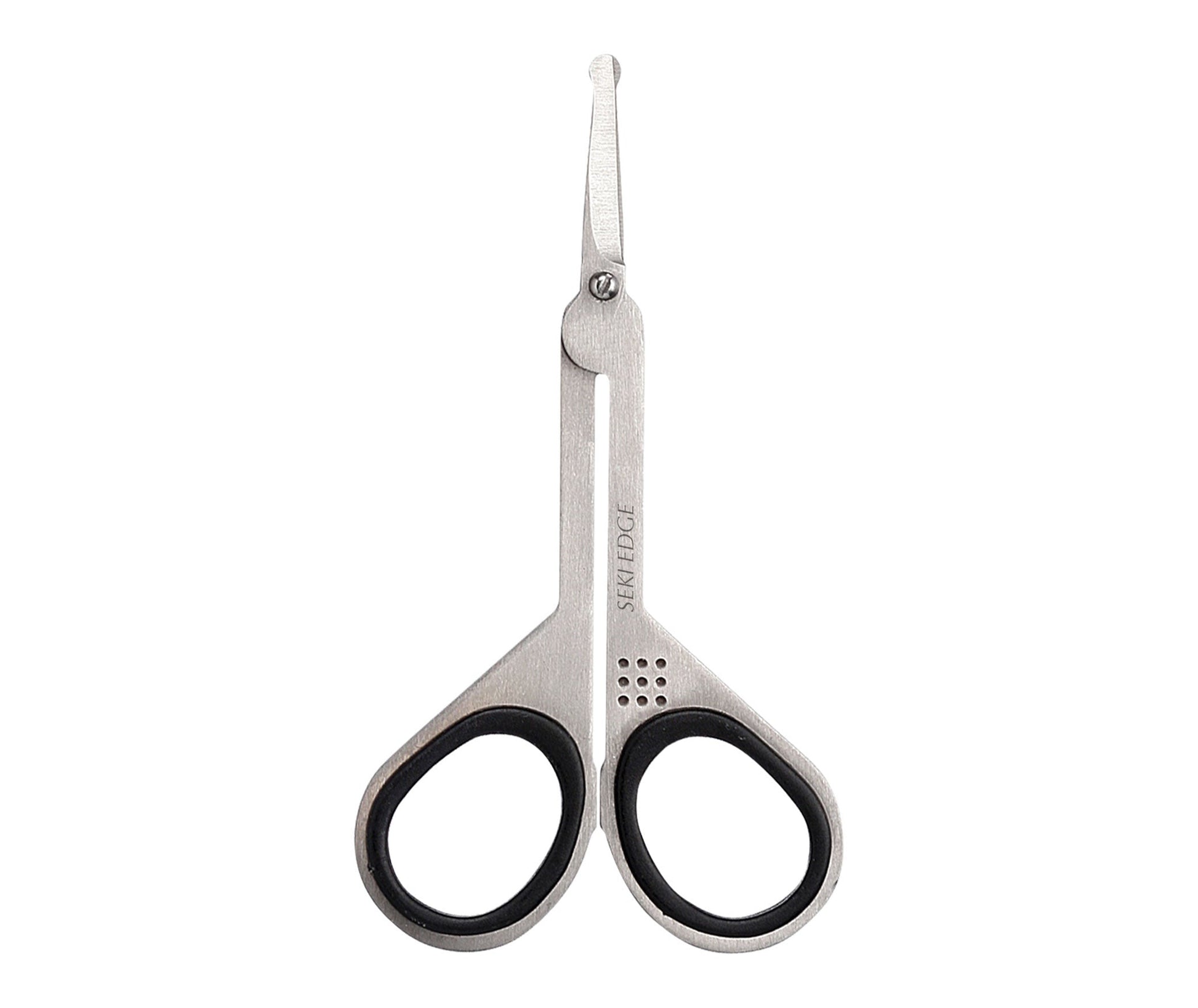 Seki Edge stainless steel nostril scissors with ergonomic handles for precise grooming
