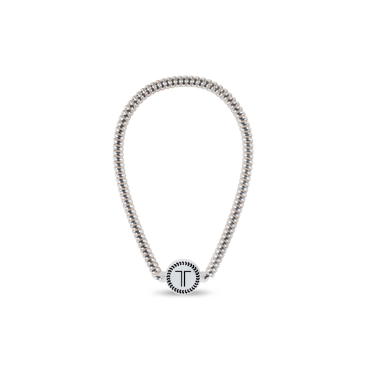 Teleties headband in silver with a stylish design for comfortable hair styling