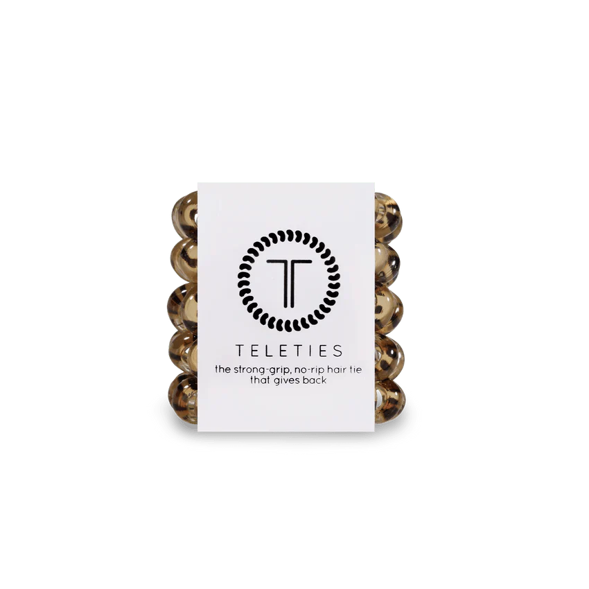 Teleties tiny hair ties pack with strong grip and no-rip design for comfortable hair styling