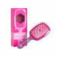 Unbrush mini detangling hair brush in pink with sparkling design and unique hexagonal shape