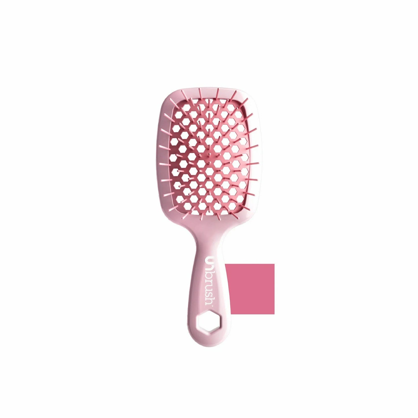 Unbrush Mini Detangling Hair Brush in Pink Designed for Quick and Easy Hair Styling