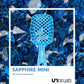 Unbrush Sapphire Mini Detangling Hair Brush in Blue, designed for wet and dry hair use