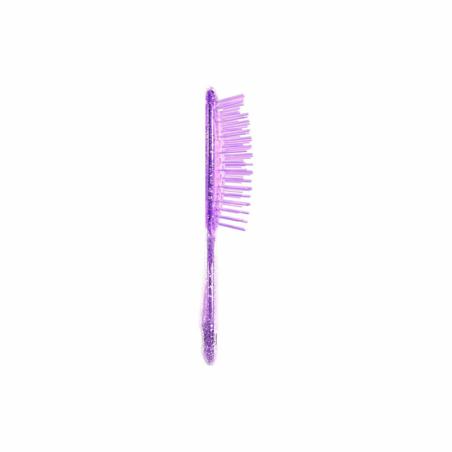 Unbrush mini detangling hair brush in purple with flexible bristles for easy, pain-free styling