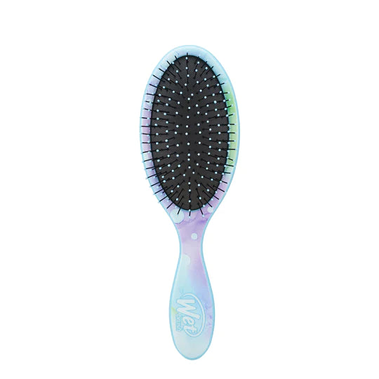 Wet Brush Colorwash Detangler Kit Brush with a stunning rainbow design and flexible bristles for easy detangling