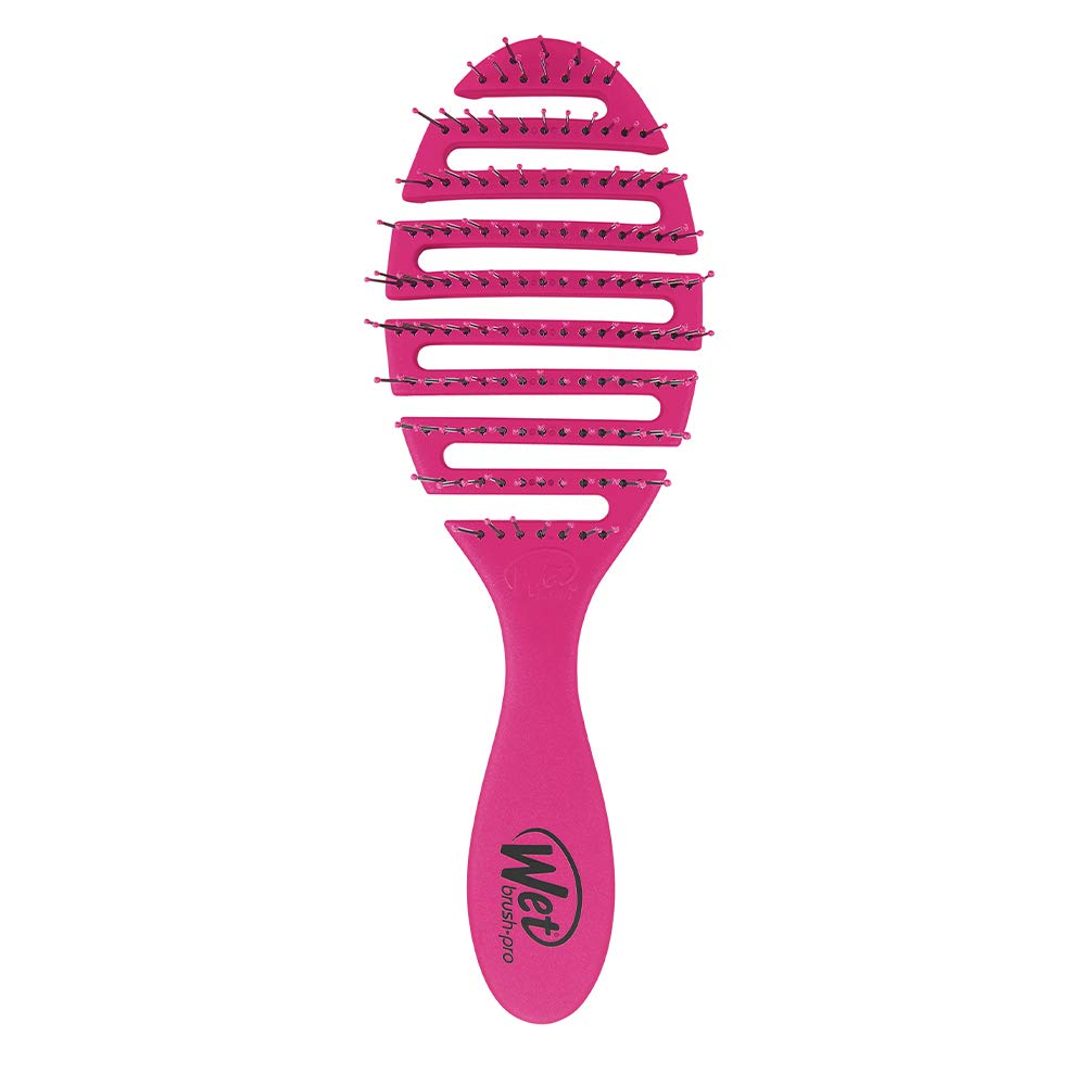 Wet Brush Flex Dry Pink Hairbrush with Open Design for Quick Drying and Easy Detangling