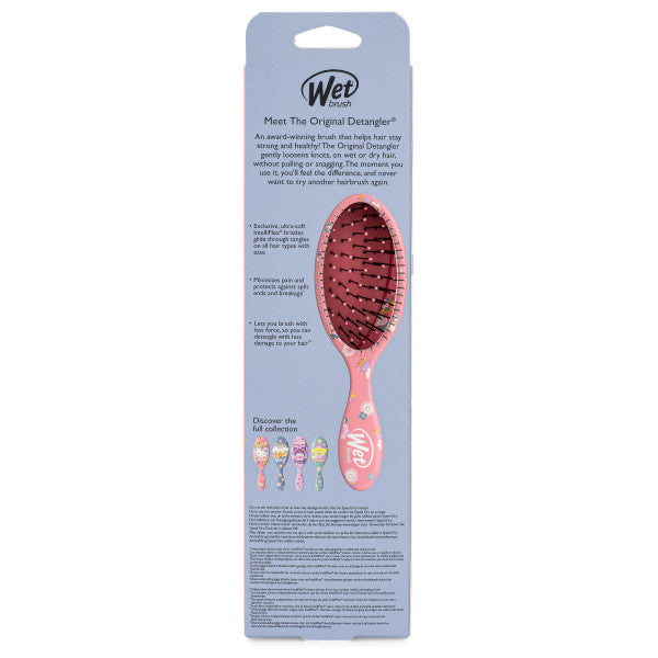 Wet Brush Hello Kitty detangler brush featuring colorful design and flexible bristles for gentle detangling