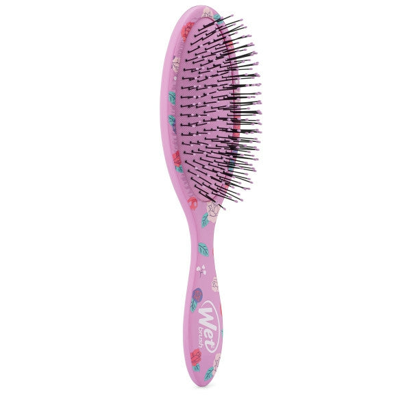 Hello Kitty detangler brush by Wet Brush with colorful floral design for easy hair detangling