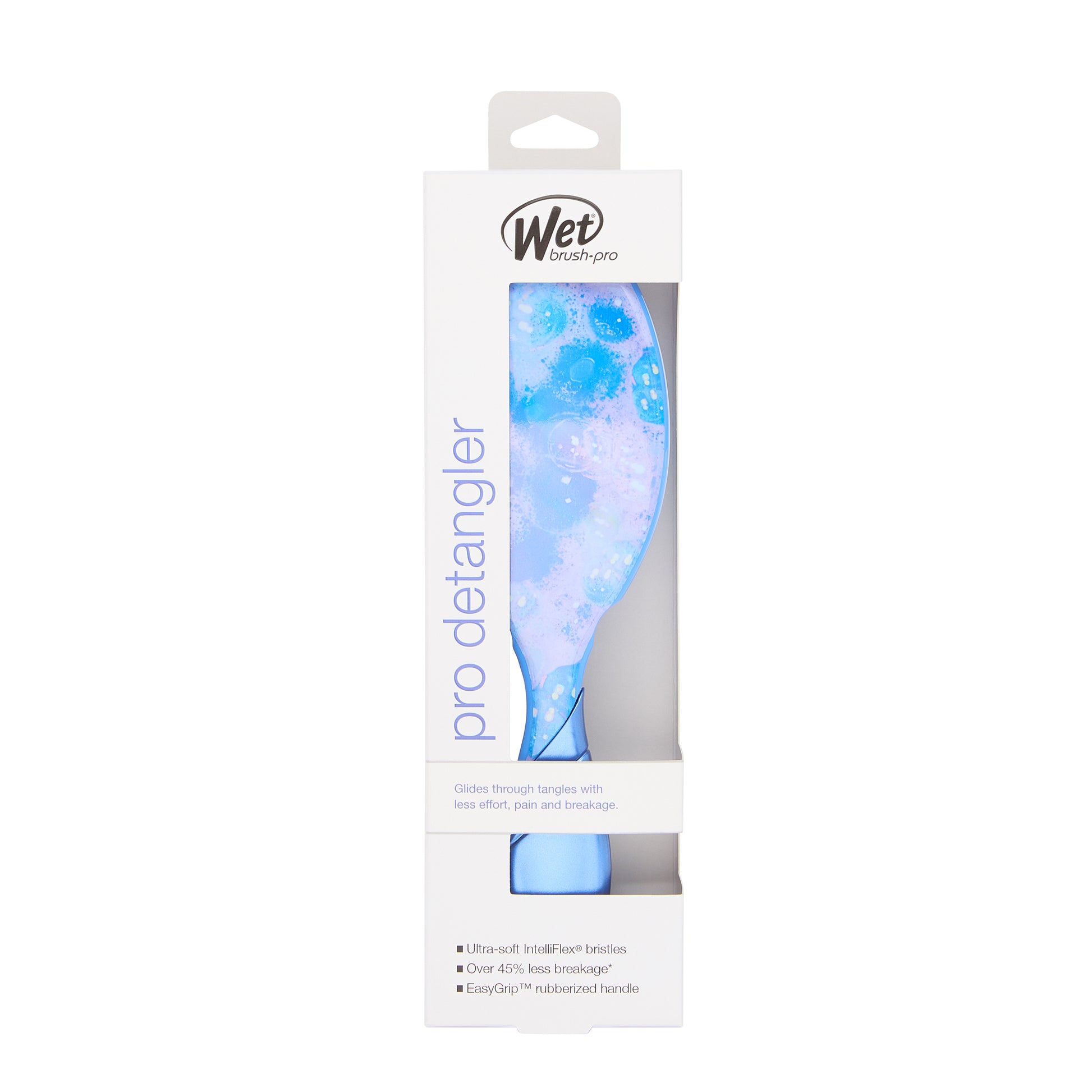 Wet Brush Neon Glow Pro Detangler in packaging designed to reduce tangles and breakage