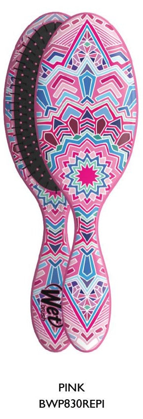 Wet Brush Original Detangler in Pink with Vibrant Pattern for Effortless Hair Combing