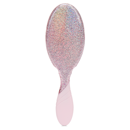 Wet Brush Pro Detangler with a sparkling pink glitter design for easy hair brushing