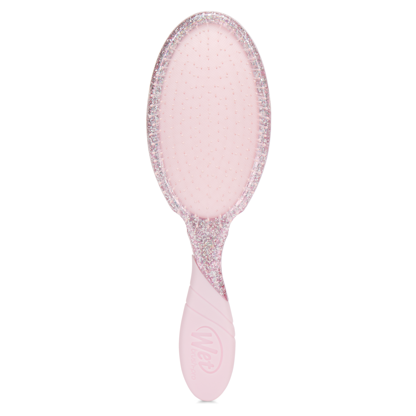 Wet Brush Pro Detangler in Pink with Glittery Handle for Effortless Hair Styling