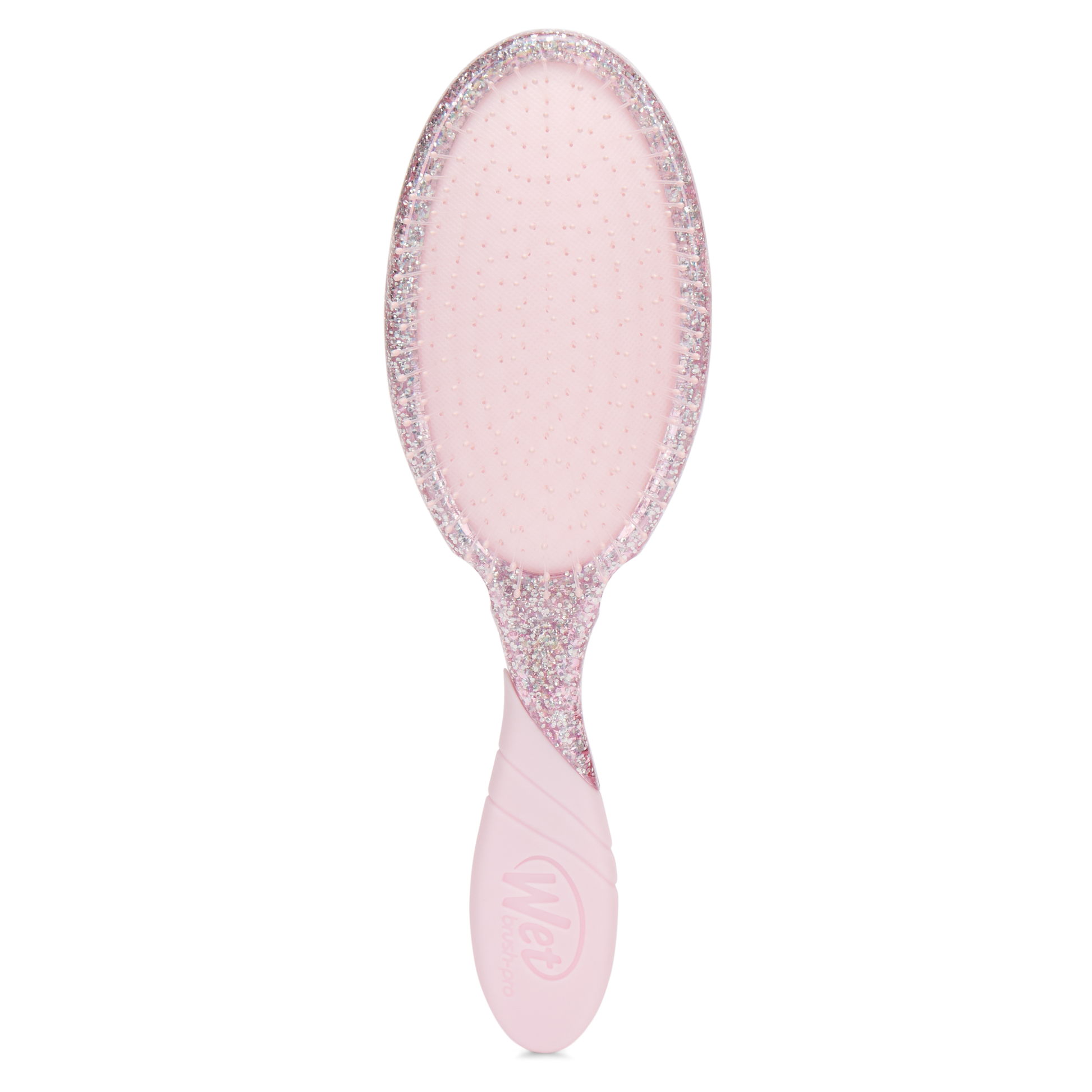 Wet Brush Pro Detangler in Pink with Glittery Handle for Effortless Hair Styling