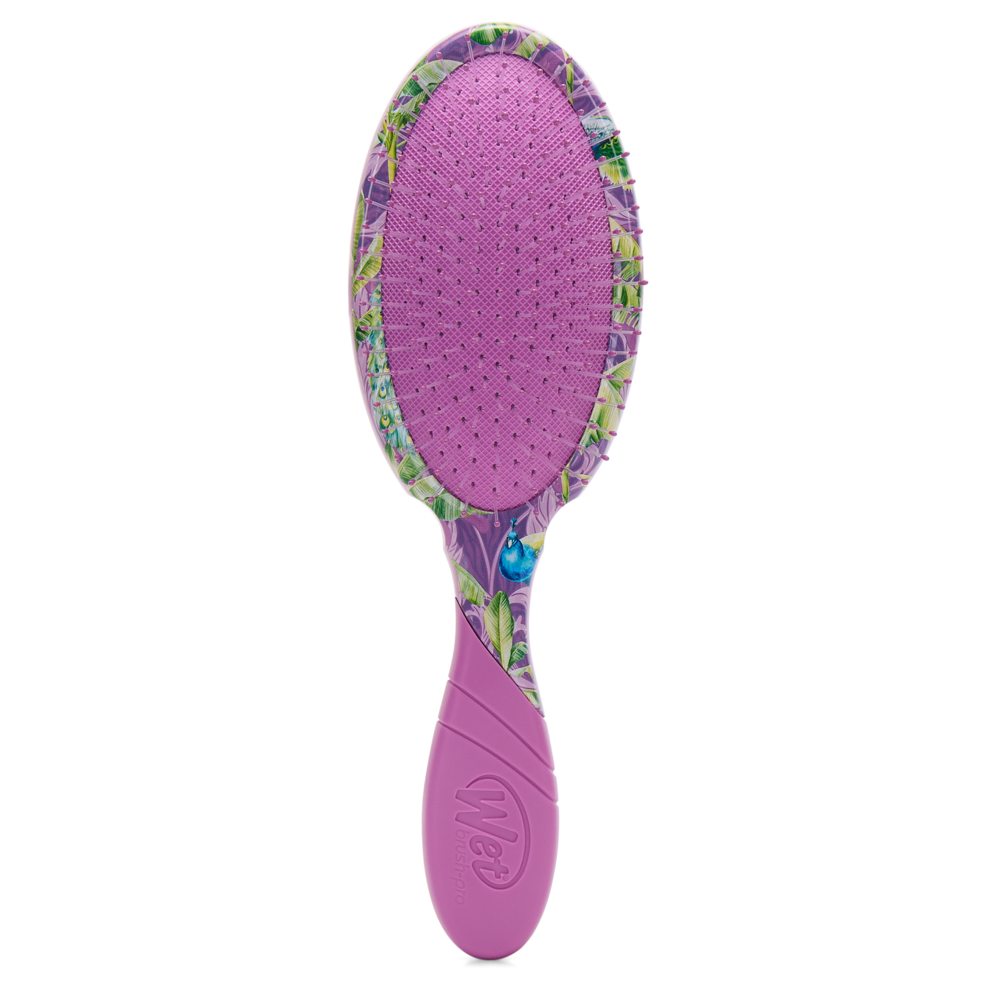 Wet Brush Pro Detangler with vibrant floral design for painless hair styling and detangling