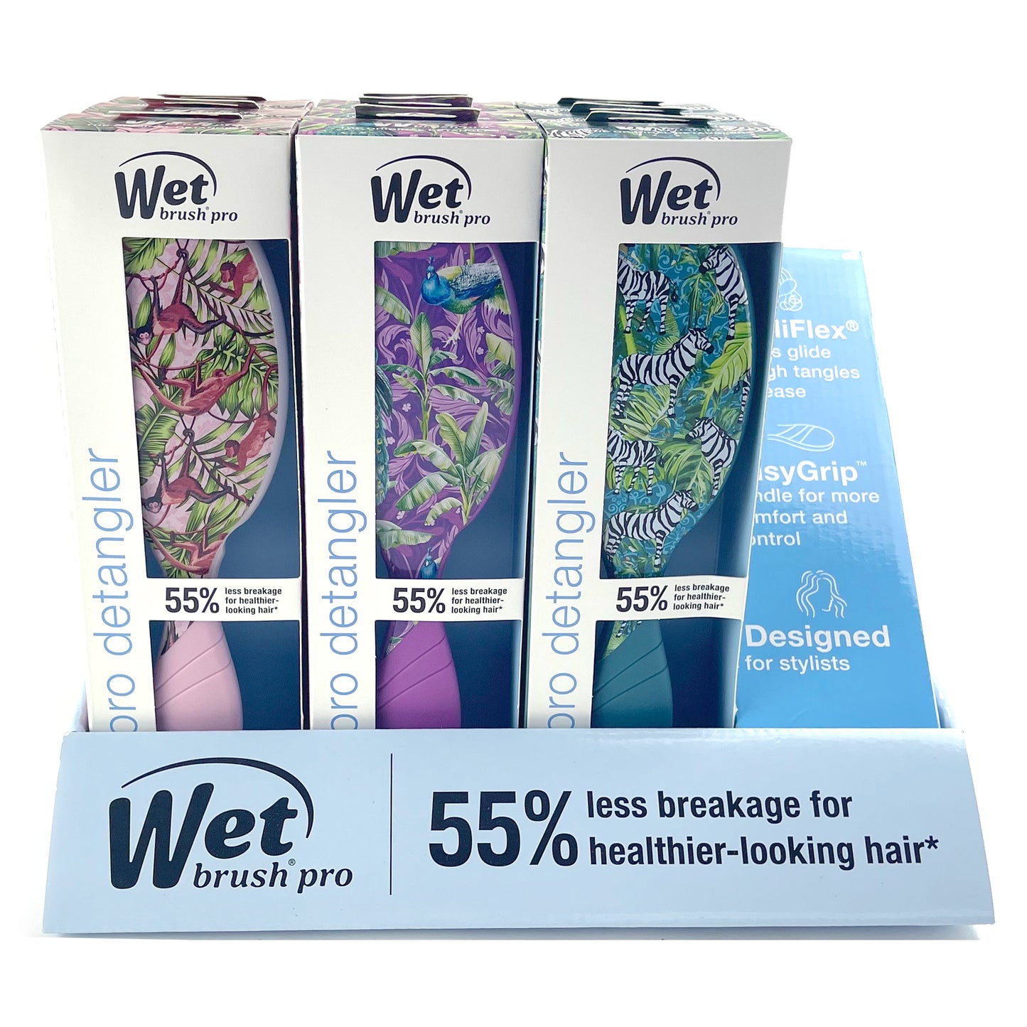 Wet Brush Pro Detangler Brushes in Various Designs for Reduced Hair Breakage and Easy Handling