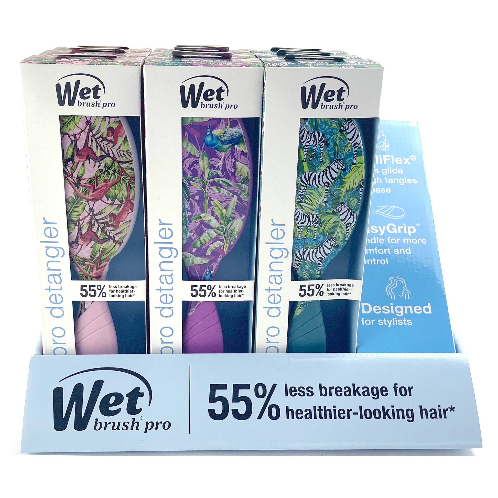 Wet Brush Pro Detangler Brushes in Various Designs for Reduced Hair Breakage and Easy Handling