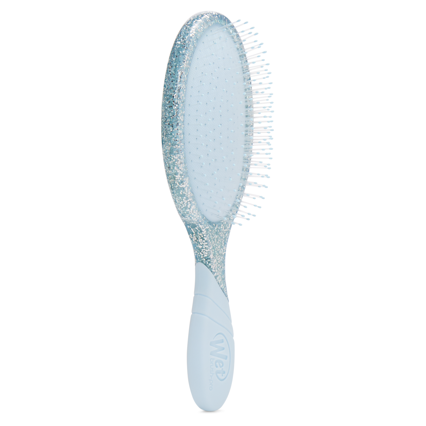 Wet Brush Pro Detangler with a glittery handle, designed for easy and pain-free hair detangling
