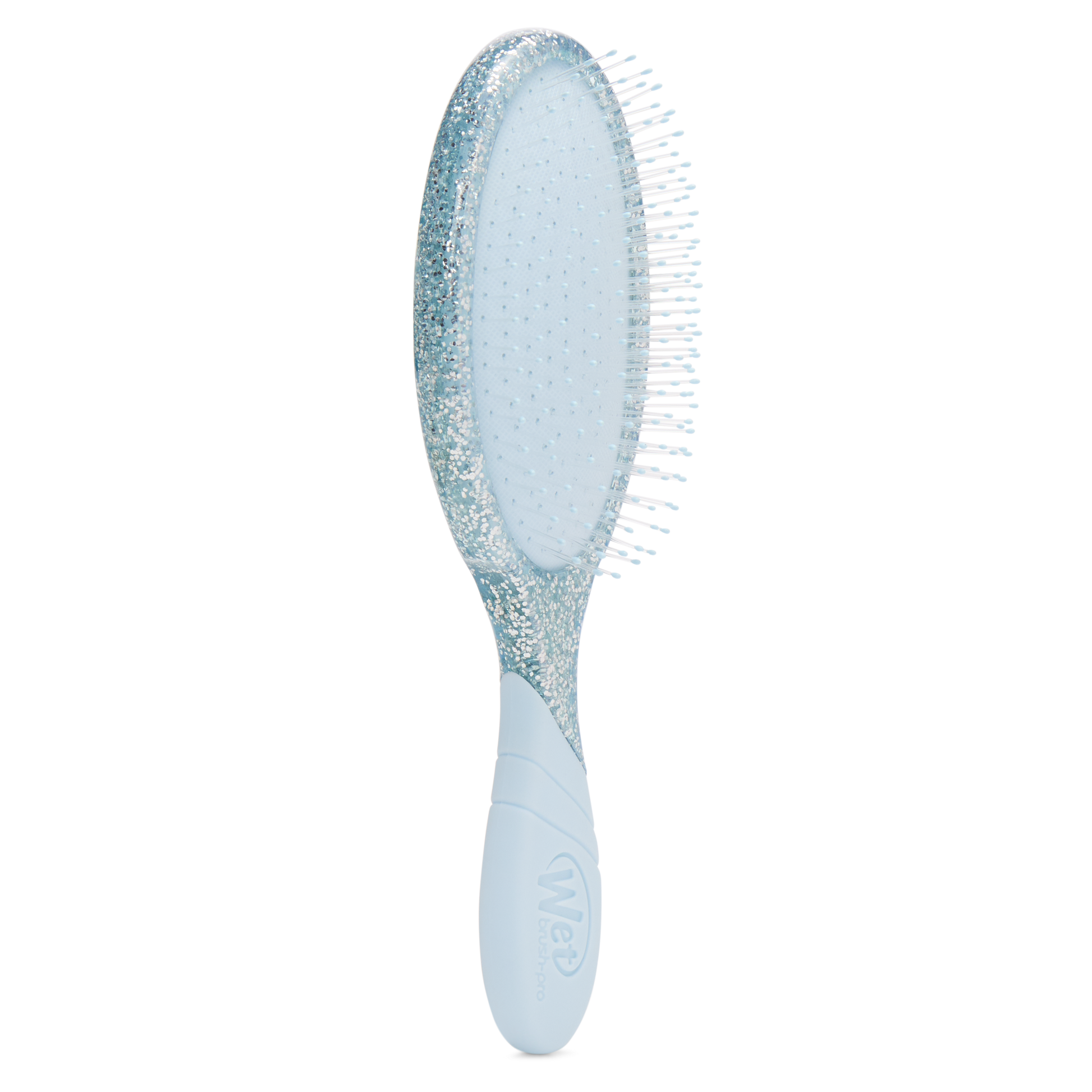 Wet Brush Pro Detangler with a glittery handle, designed for easy and pain-free hair detangling