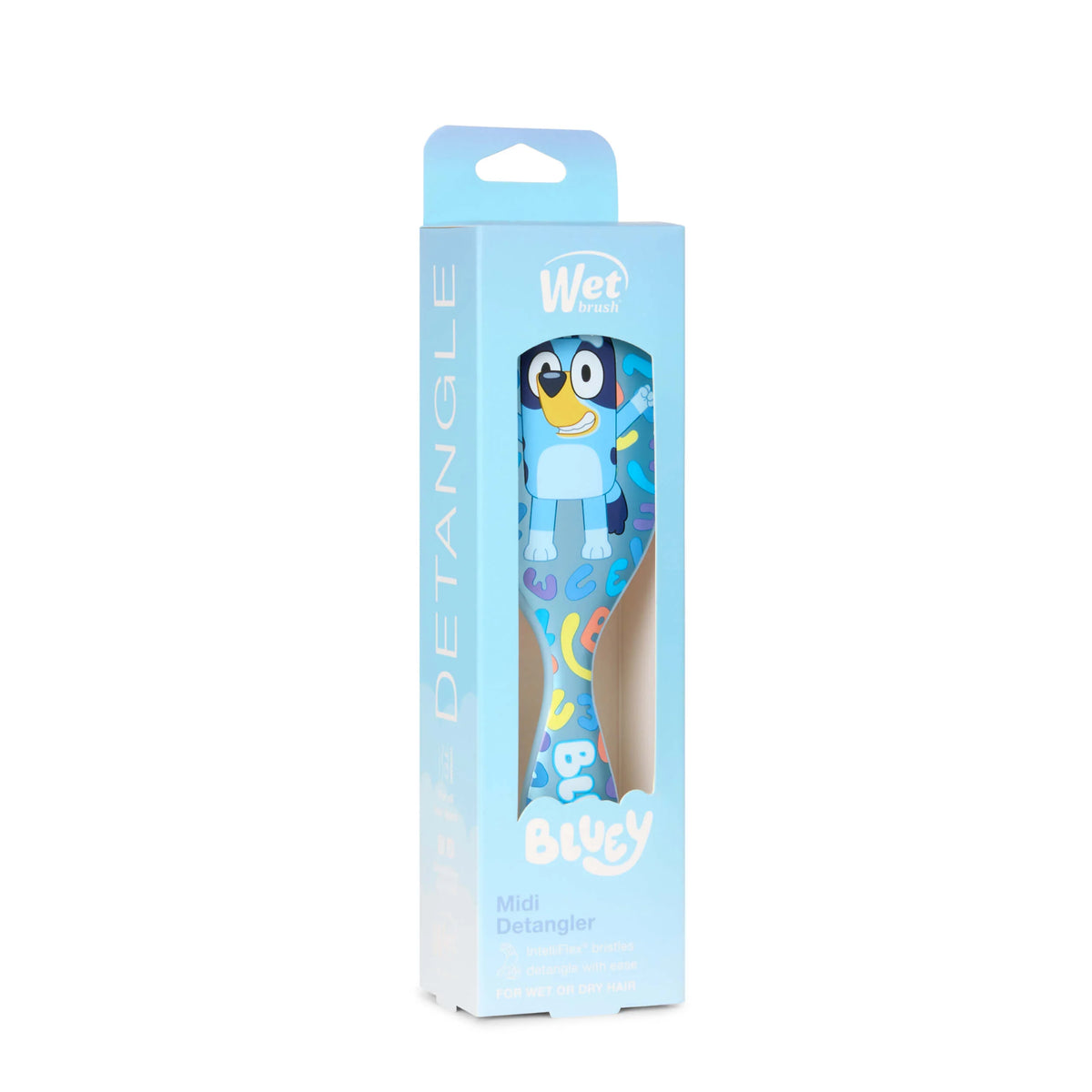 Wet Brush Bluey Midi Detangler Hair Brush with vibrant colors and playful design for easy detangling