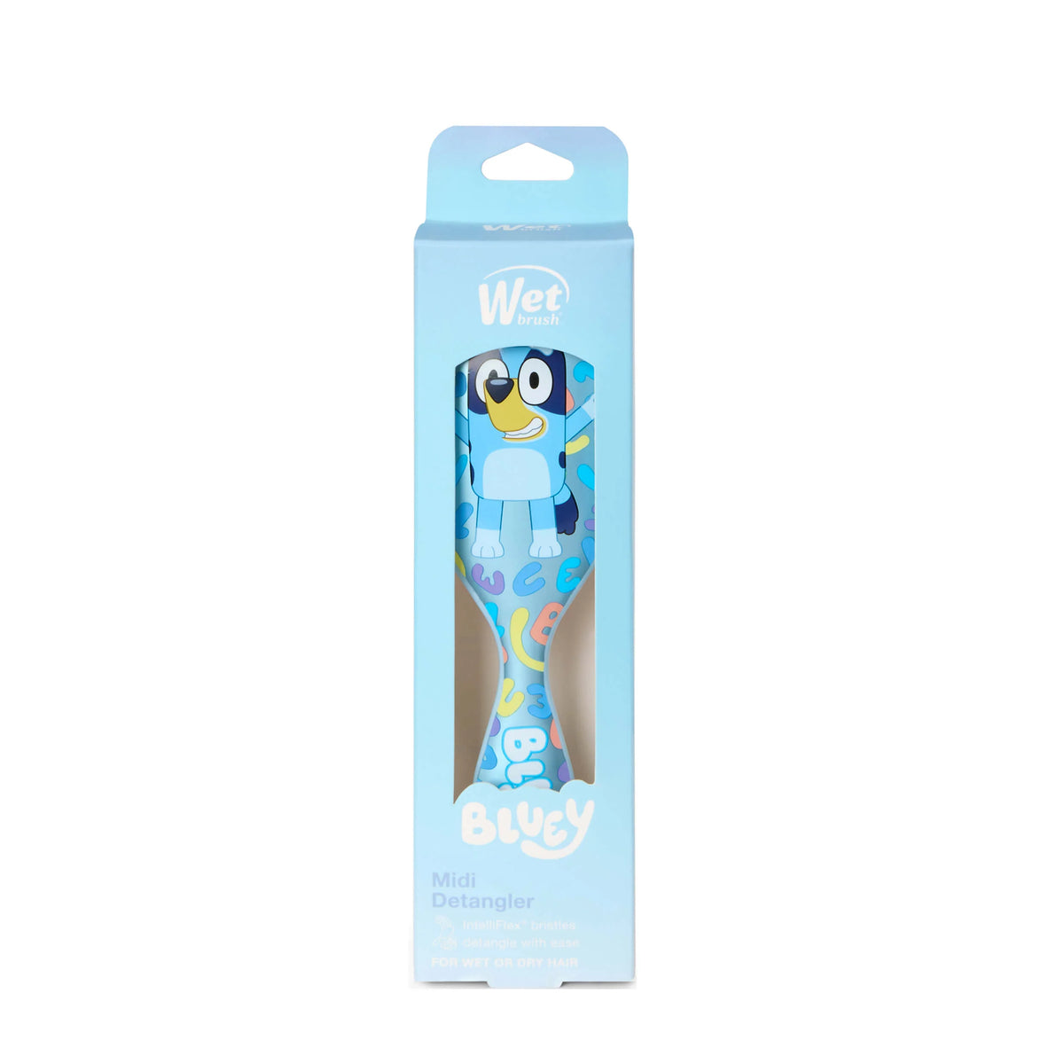 Wet Brush Bluey Midi Detangler Hair Brush featuring colorful character design for easy hair care