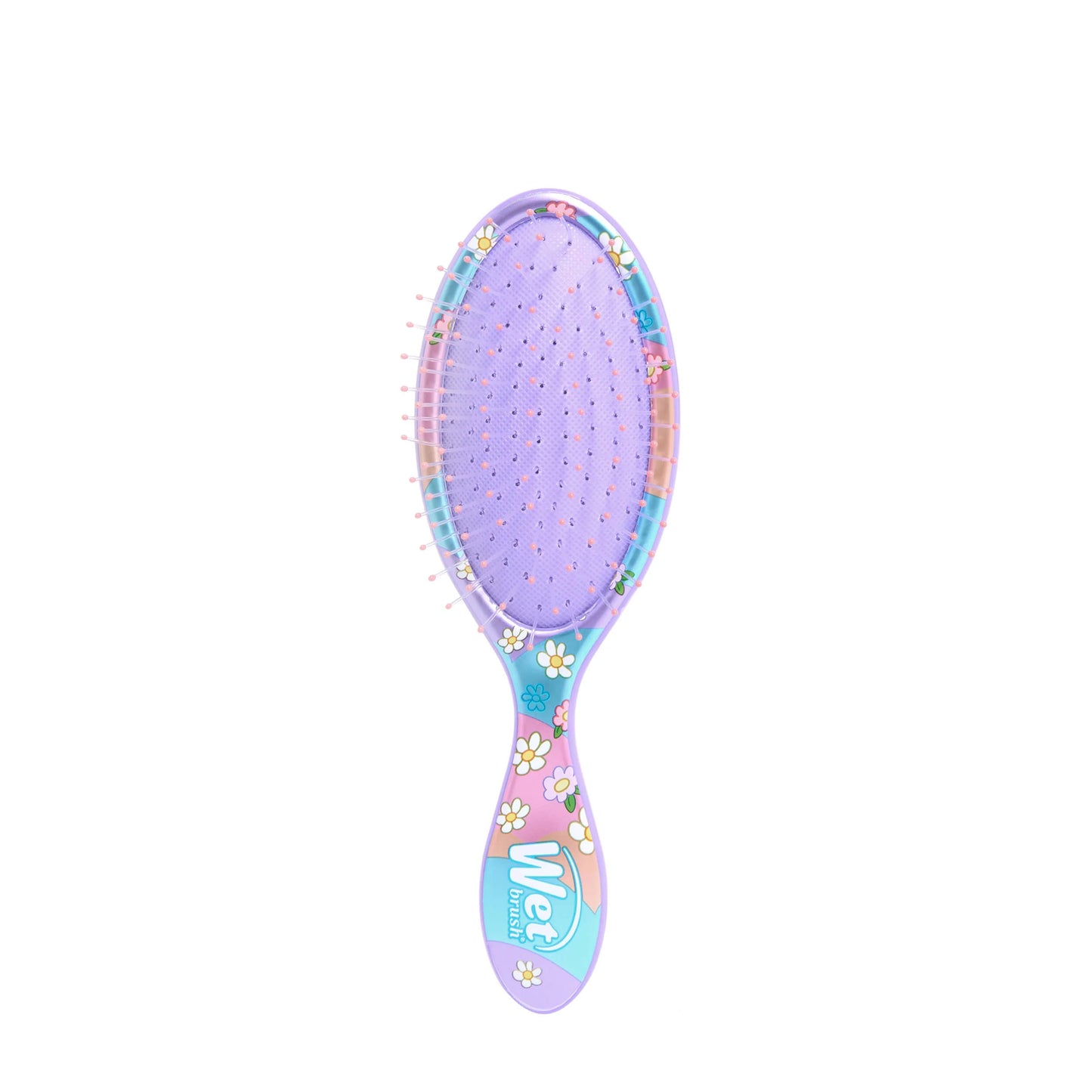 Wet Brush Floral Detangler Hair Brush with flexible bristles and a colorful design for easy hair detangling