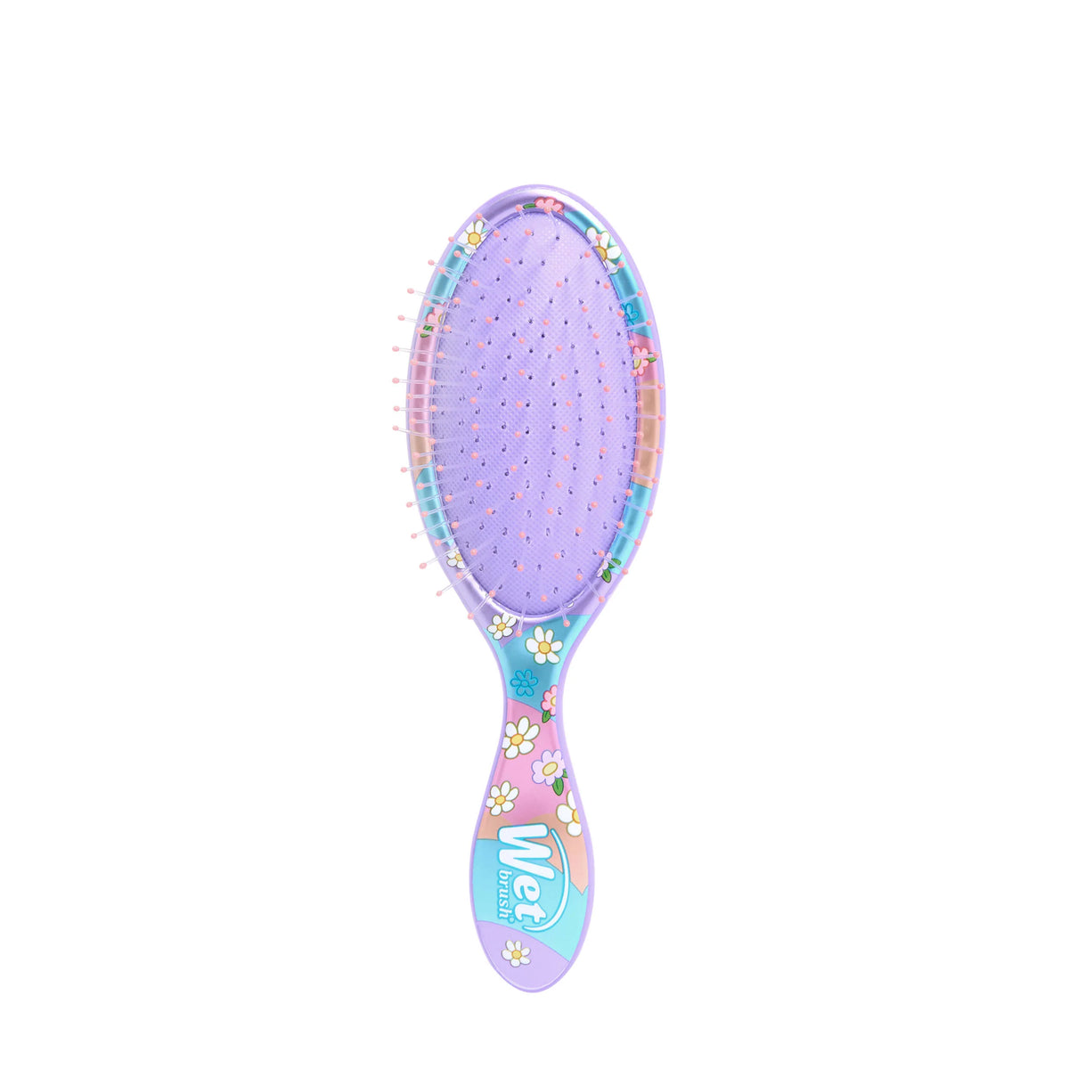 Wet Brush Floral Detangler Hair Brush with flexible bristles and a colorful design for easy hair detangling