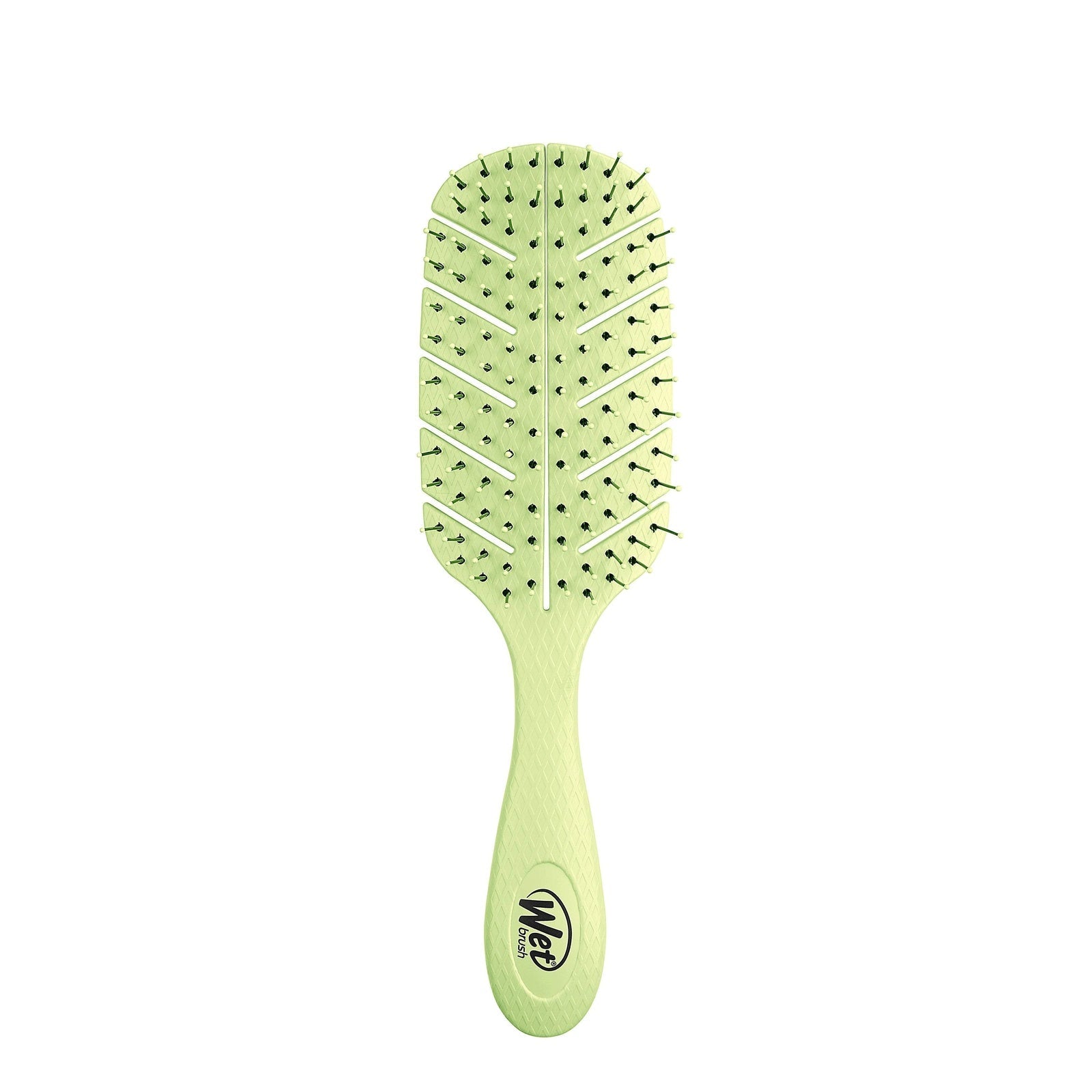Wet Brush eco friendly detangler brush in light green for effortless, gentle hair detangling