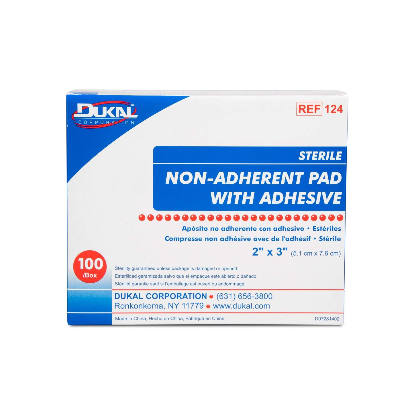 Dukal Non-Adherent Pads with Adhesive 2" x 3". Pack of 100 Disposable Absorbent Sterile Dressings for Lightly draining or sutured Wounds, cuts or abrasions. Easy to Remove. Can be Cut.-Dukal-Brand_Dukal/ Dawn Mist,Collection_Lifestyle,Dukal_ Bandage,Dukal_Medical,Life_Medical