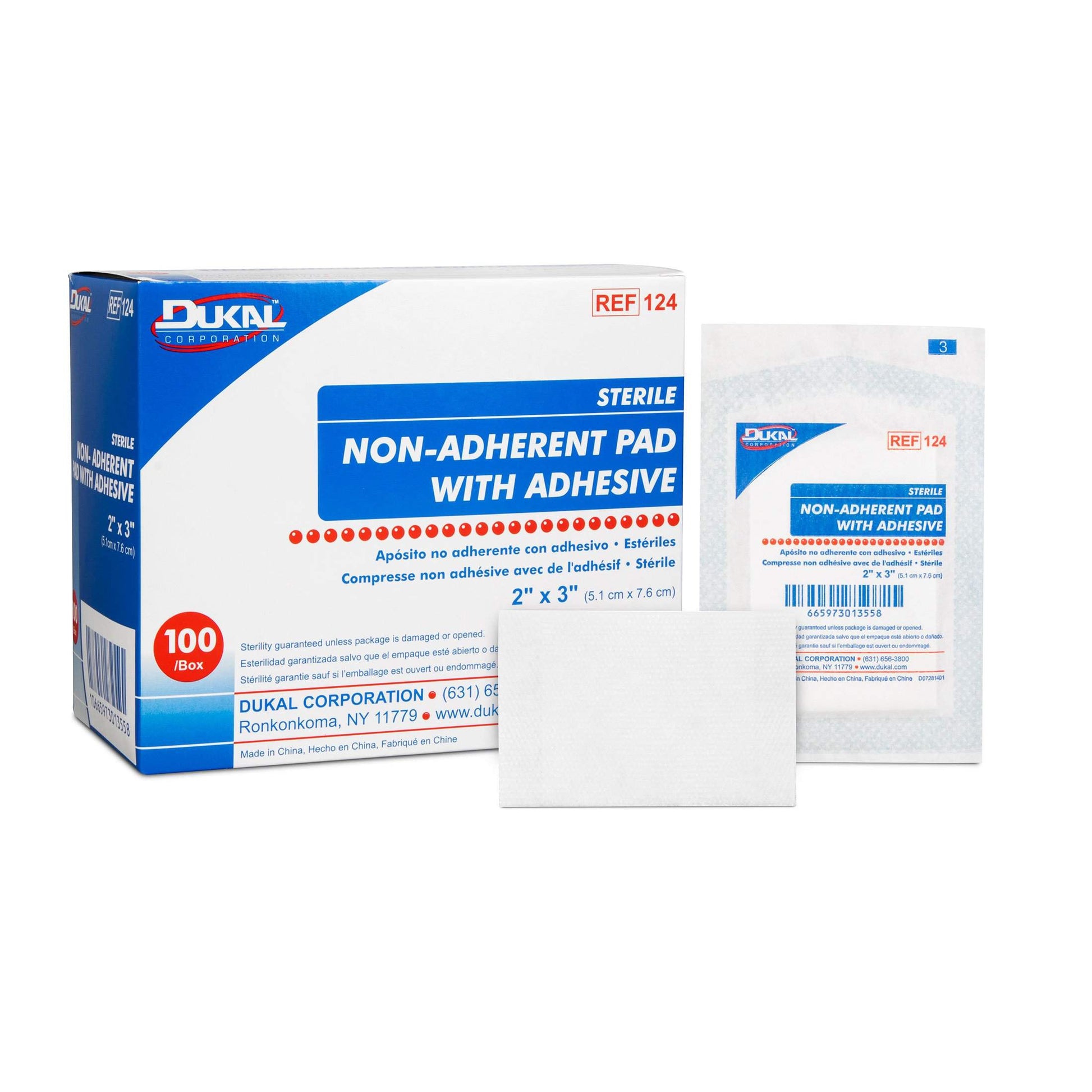 Dukal Non-Adherent Pads with Adhesive 2" x 3". Pack of 100 Disposable Absorbent Sterile Dressings for Lightly draining or sutured Wounds, cuts or abrasions. Easy to Remove. Can be Cut.-Dukal-Brand_Dukal/ Dawn Mist,Collection_Lifestyle,Dukal_ Bandage,Dukal_Medical,Life_Medical
