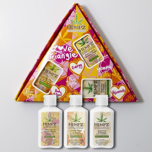 Hempz Love Triangle Ltd. Edition Valentine Kit 3ct. Herbal Moisturizers - 2.25oz