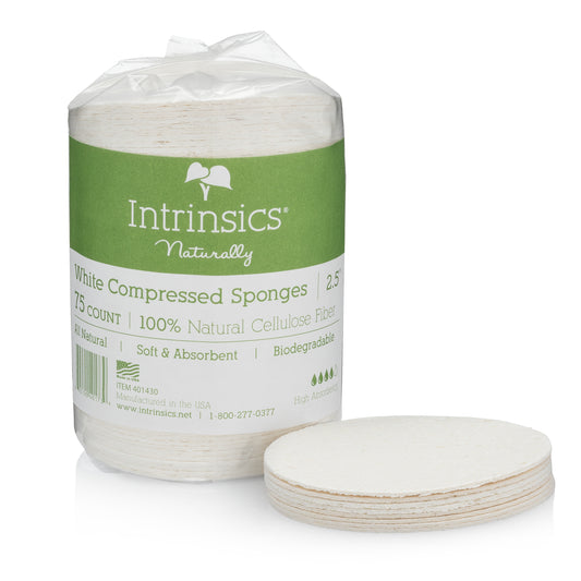 Intrinsics Compressed Sponges White 75 Count