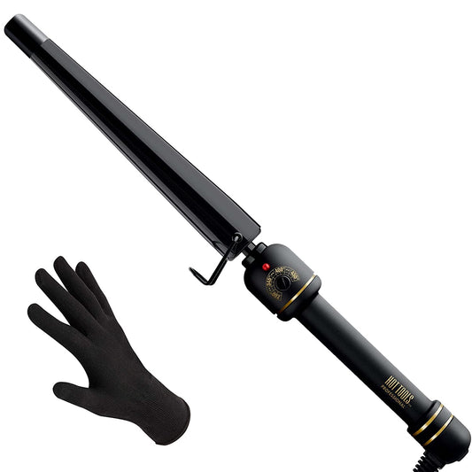 Hot Tools Black/Gold 1 1/4" Extra-Long Salon Tapered Curling Iron