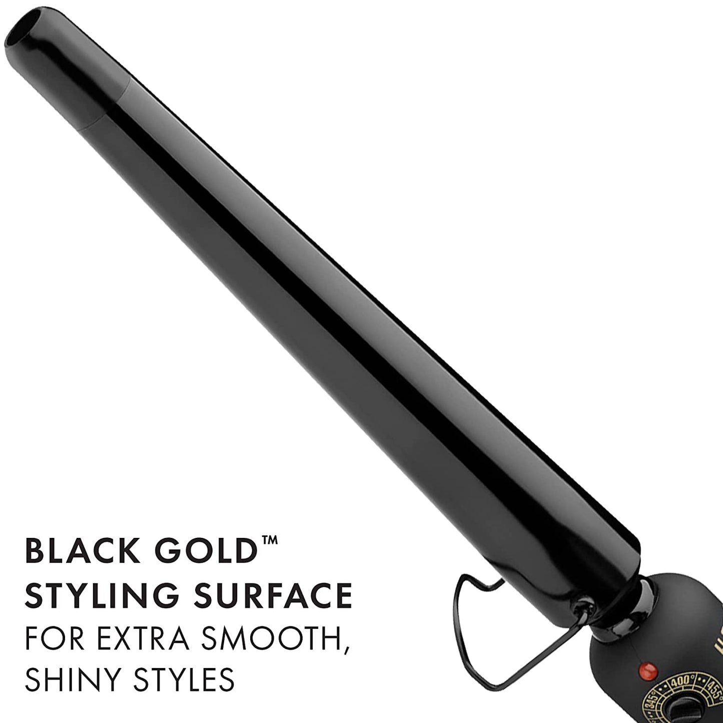 Hot Tools Black/Gold 1 1/4" Extra-Long Salon Tapered Curling Iron
