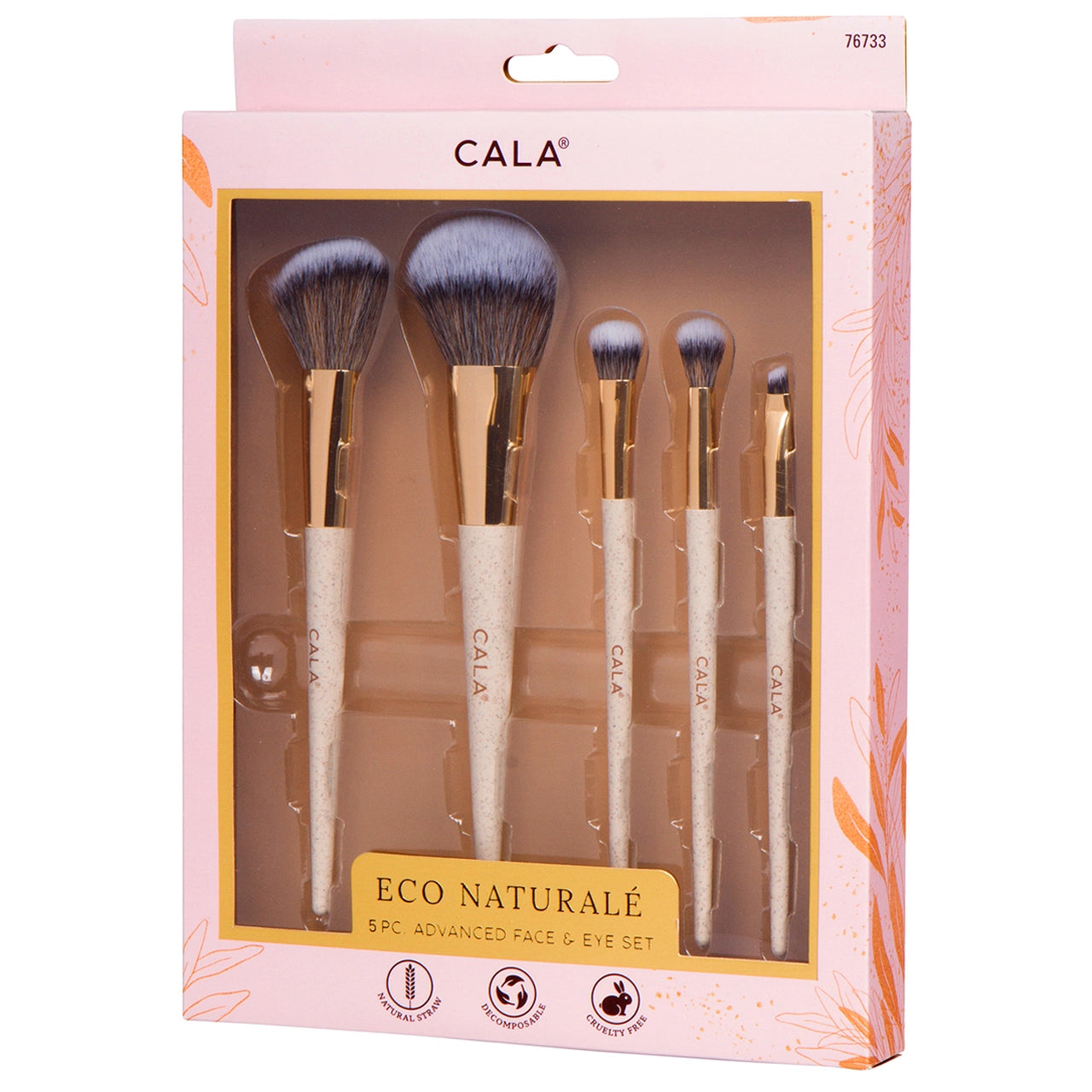 Cala Eco Naturale Face & Eye Makeup Brush Set- 5pc
