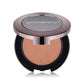 A round compact of Bodyography Highlighter Pressed Powder Sunsculpt Duo – Bronzer/Highlighter with a sleek metallic lid and brand logo, featuring radiant, shimmery powder for a glowing finish.