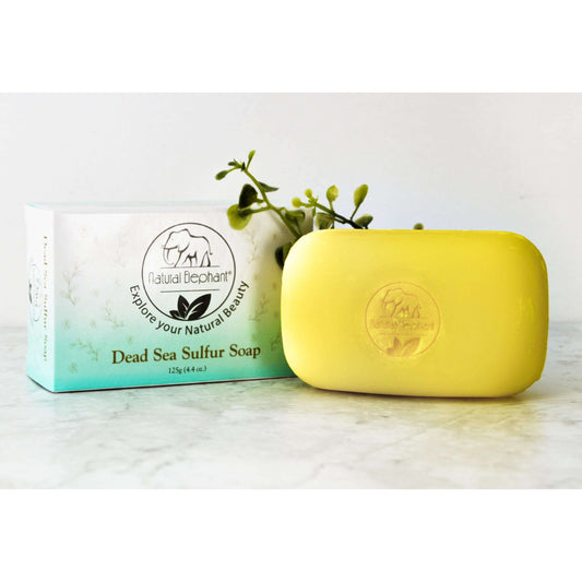 Natural Elephant Dead Sea Sulfur Soap 4.4 oz (125 g)-Natural Elephant-BB_Bath and Shower,BB_Soap Bars,Brand_Natural Elephant,Collection_Bath and Body,Collection_Skincare,Concern_Acne & Blemishes,Concern_Combination Skin,Concern_Dark Spots,Concern_Large Pores,Concern_Oily Skin,Concern_Redness,Concern_Sensitive Skin,NATURAL_Dead Sea Collection,Skincare_Cleansers