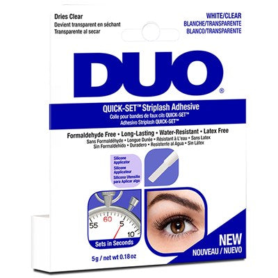 Duo Quick-Set Clear False Strip Lash Adhesive, Dries Invisible 0.18 oz
