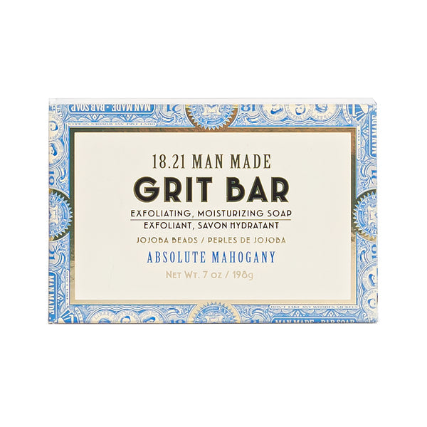 18.21 Man Made Grit Bar Soap- Absolute Mahogany 7oz.