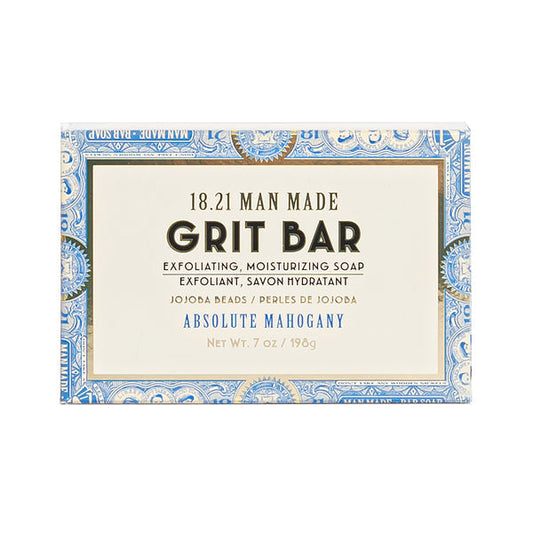 18.21 Man Made Grit Bar Soap- Absolute Mahogany 7oz.