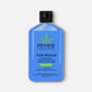 A blue bottle of Hempz 8.5oz Conditioner with a black cap and green leaf logo, featuring Enchanted Grapefruit & Sparkling Peach scents, provides an all-day moisture formula in a 250ml size.