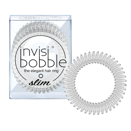 Invisibobble Slim- Crystal Clear Hair Ties Pack of 3