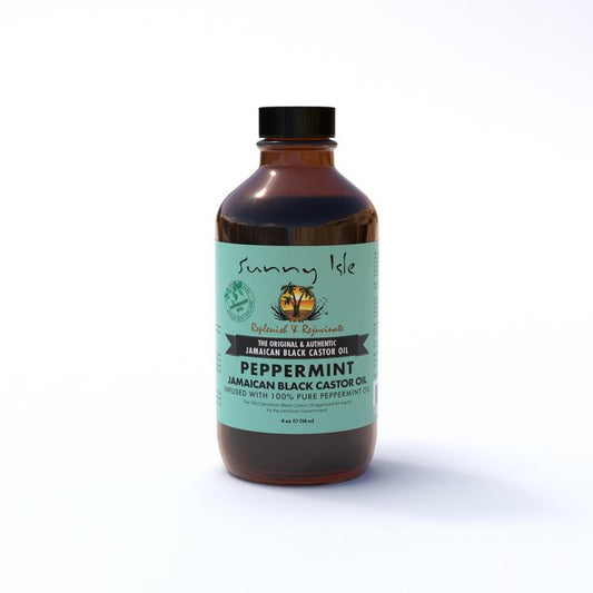 Sunny Isle Jamaican Black Castor Oil with Peppermint 4 oz